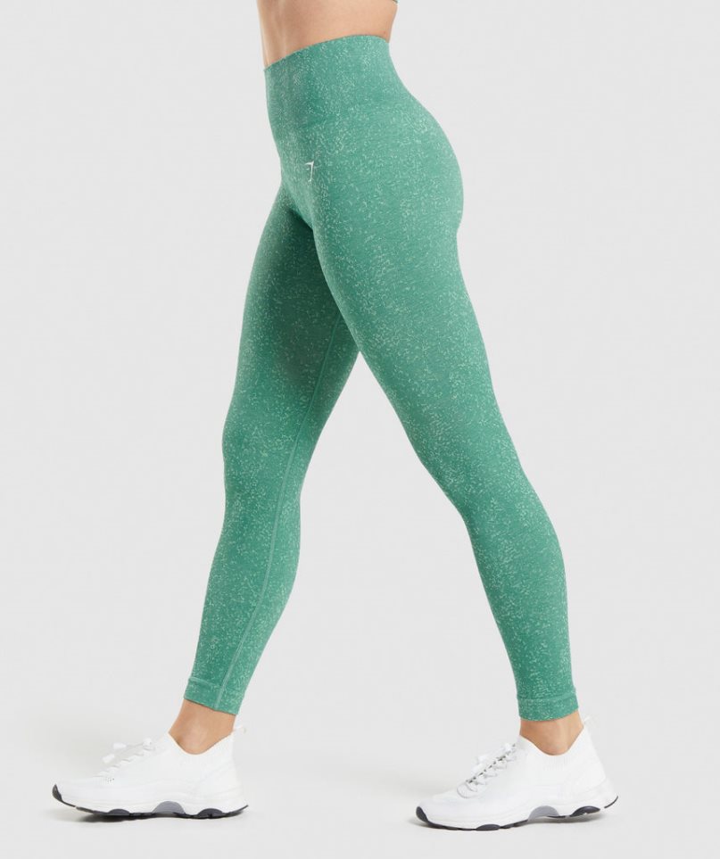 Women's Gymshark Adapt Fleck Seamless Leggings Green | NZ 7IRYMB